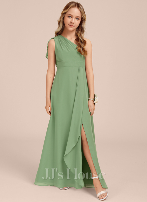 Flaminia A-line One Shoulder Chiffon Junior Bridesmaid Dress