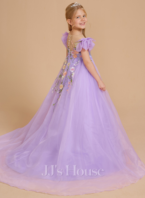 strapless open back dress Princess Organza High Low Wedding Dresses,Beading Sleeveless Wedding D –  Hoprom