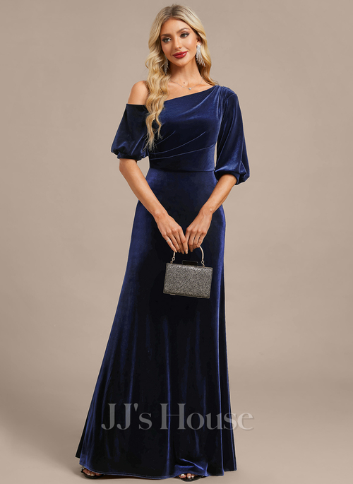 plus size evening dress Zapakasa Women Dark Red Velvet Long Evening Dress A Line Off the Shoulder Formal  Dress