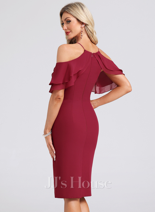 silk knee length dress Red Satin Knee Length Corset Dress – Lisposa main image 1
