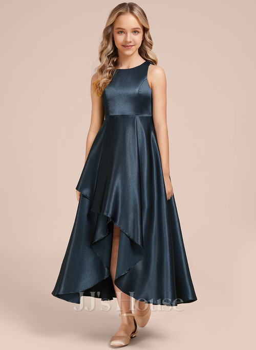 Signe A-line Stretch Satin Junior Bridesmaid Dress | JJ's House Signe A-line Stretch Satin Junior Bridesmaid Dress | JJ's House