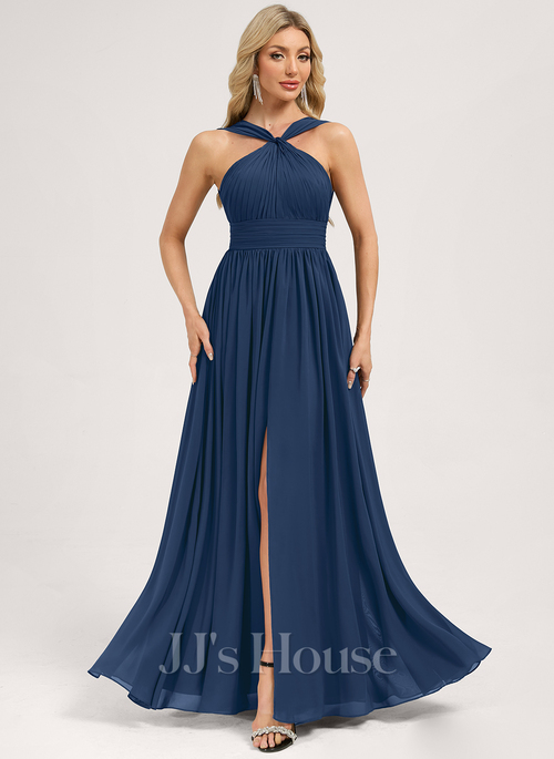 Neira A-line Ruffle Chiffon Bridesmaid Dress