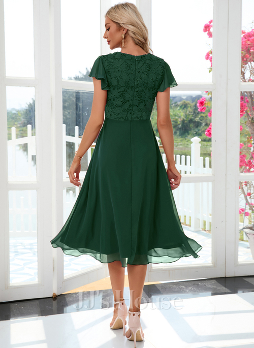 green formal dress midi Petite Green Floral Embellished Cap Sleeve Midi Dress main image 1