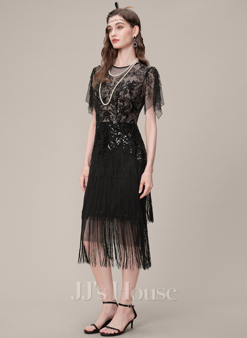 layered flapper dress 1920's Flapper Fringe Gatsby Party Dress - The Zenith main image 0