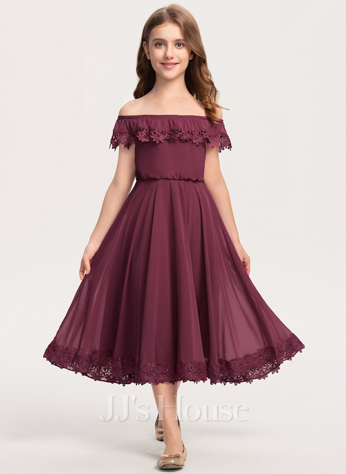 Off-shoulder bruidsmeisjes jurken met mouw - chiffon grote maten formele jurk, Pauw, 48 grote maten