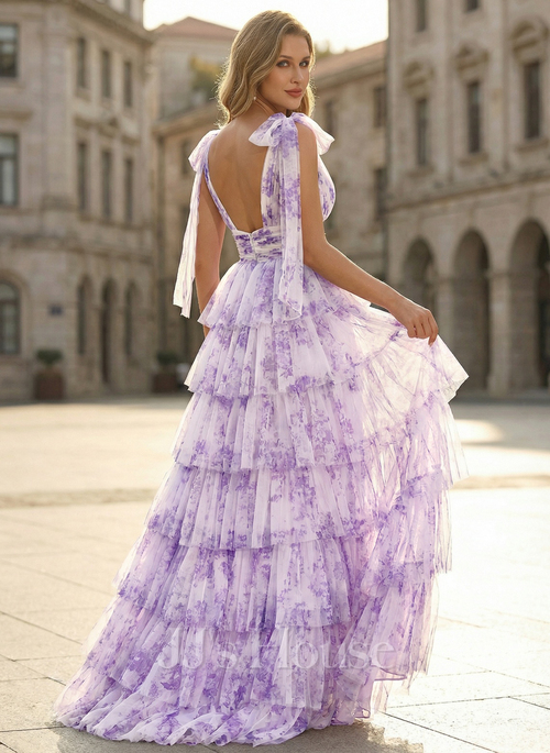 pleated tulle formal dress Pink Off-Shoulder V-Neck Mermaid Pleated Tulle Formal Prom Dress – Modsele