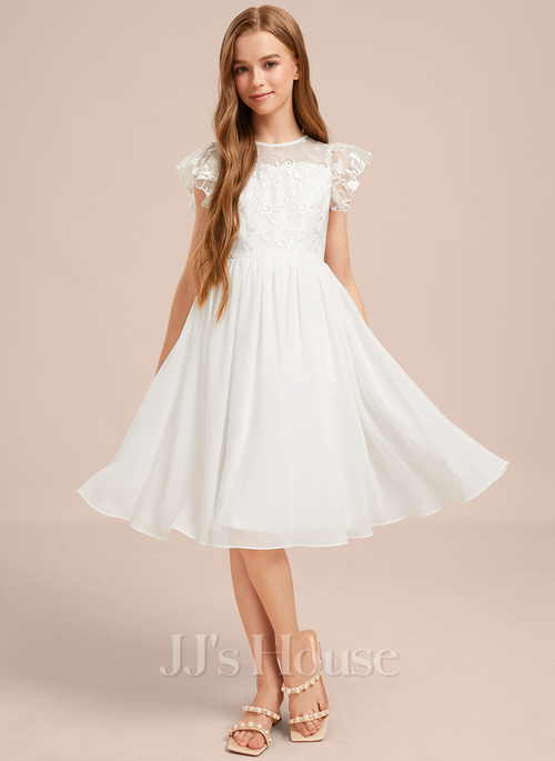 lace junior bridesmaid dresses Black Junior Bridesmaid Dress with Gold Lace main image 0