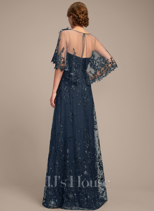blue mother of the bride dress with cape Light Blue Beaded Convertible Prom Dresses Sheath Mother of the Bride Dress 22116 Light Blue / US16 main image 0