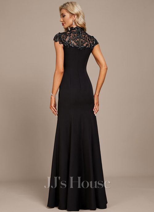 evening dresses chester ASHLEYlauren 12013 Hand-Beaded Gown with Choker Detail main image 0