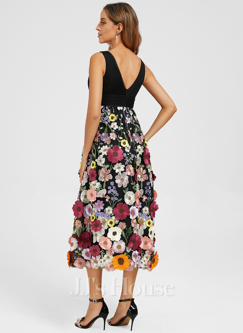 Izolda 3D Floral Lace Midi Cocktail Dress | JJ's House Izolda 3D Floral Lace Midi Cocktail Dress | JJ's House