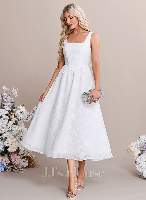Maite A-line Square Chiffon Wedding Dress | JJ's House
