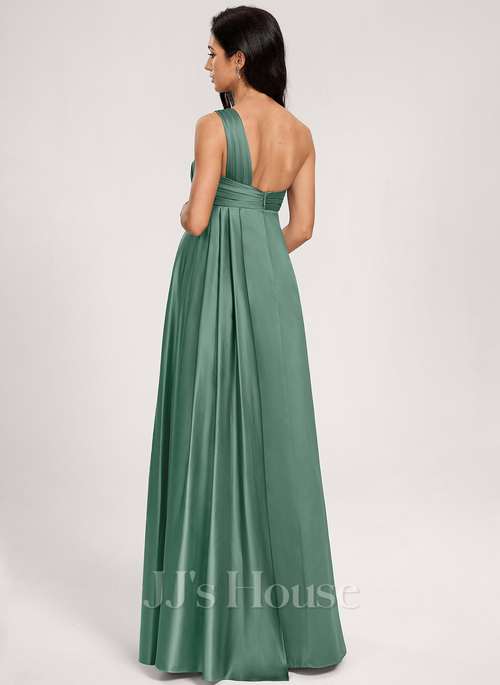 strapless open back dress One Sleeve Vegan Leather Dress – Ms Catwalk LLC main image 0
