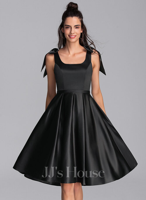 Ceridwen Square Bow Satin Homecoming Dress | JJ's House