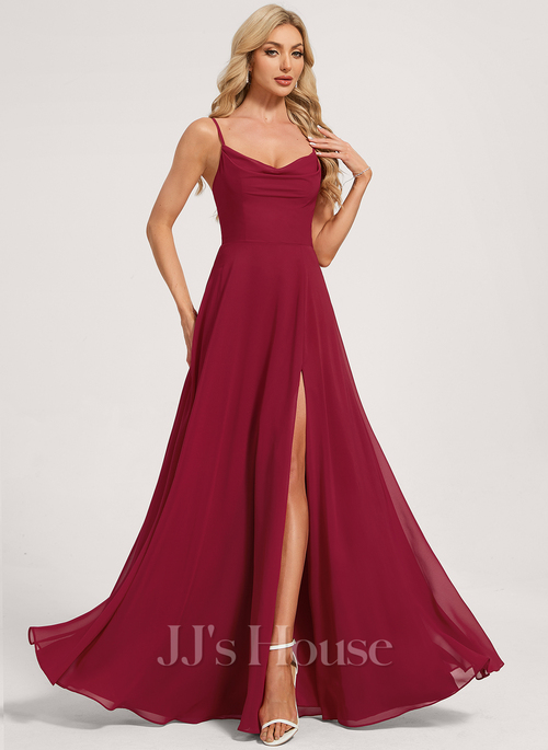 Dulcie A-line Cowl Chiffon Bridesmaid Dress | JJ's House Dulcie A-line Cowl Chiffon Bridesmaid Dress | JJ's House