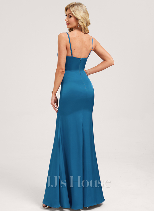 Osmary Trumpet/Mermaid Ruffle Matte Satin Bridesmaid Dress | JJ's House
