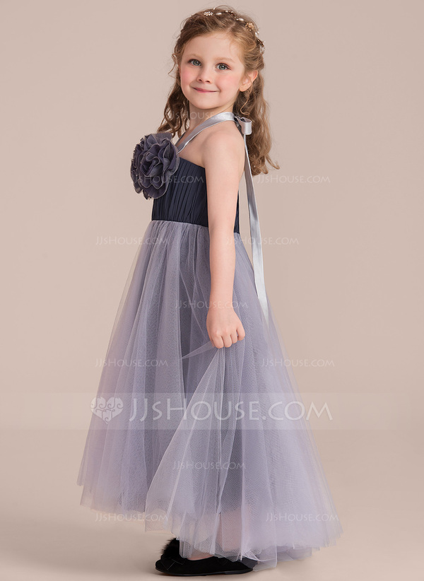 Luxury Fuchsia Flower Girl Dress Tiered Applique Princess A-Line J017 main image 0