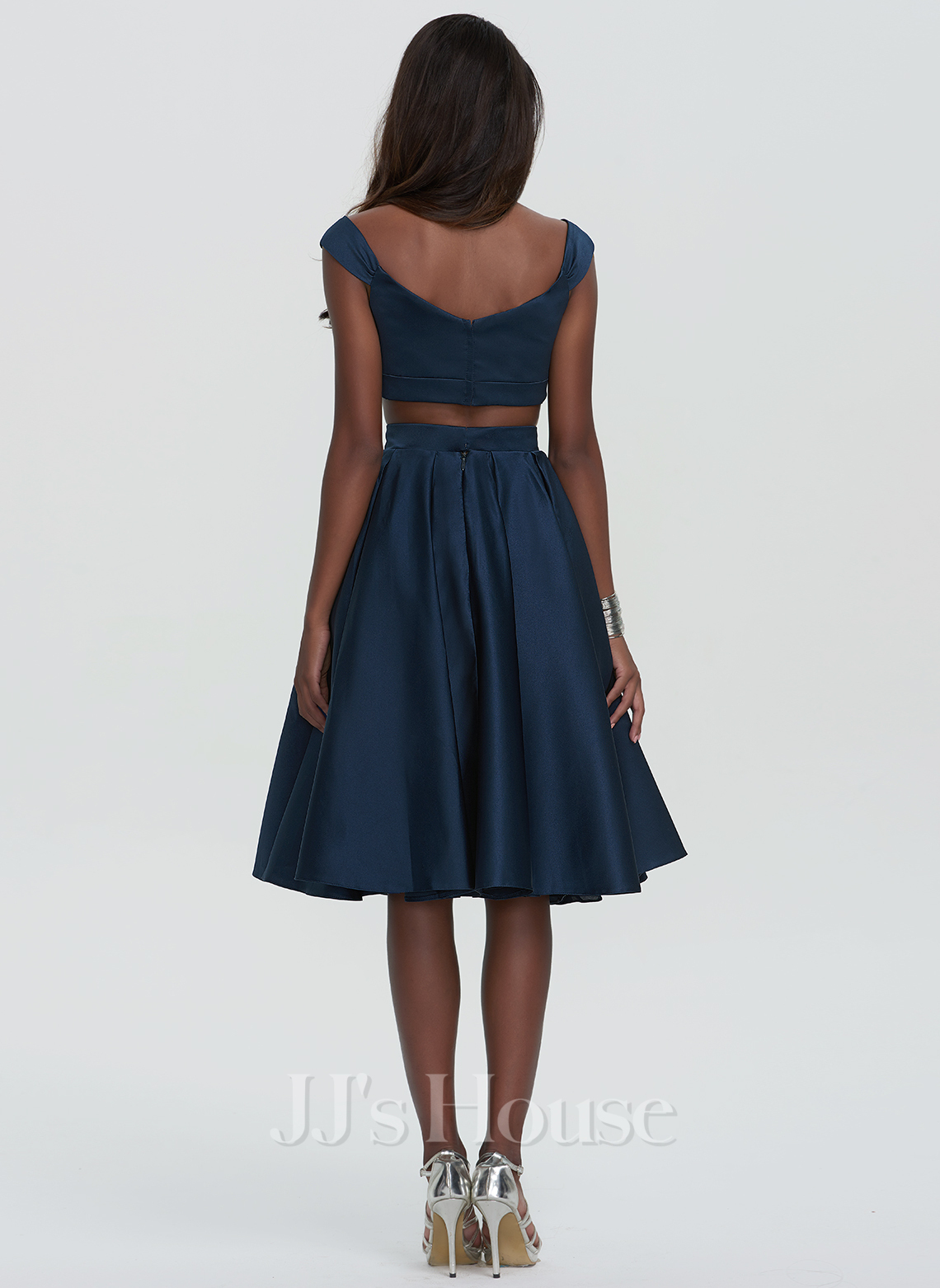 Embellished High Low A-line Dress With Removable Top 11227