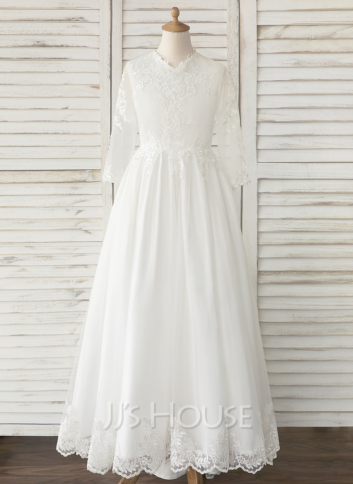 Layered Flower One Shoulder Sweep Train Tulle Dress Wisteria