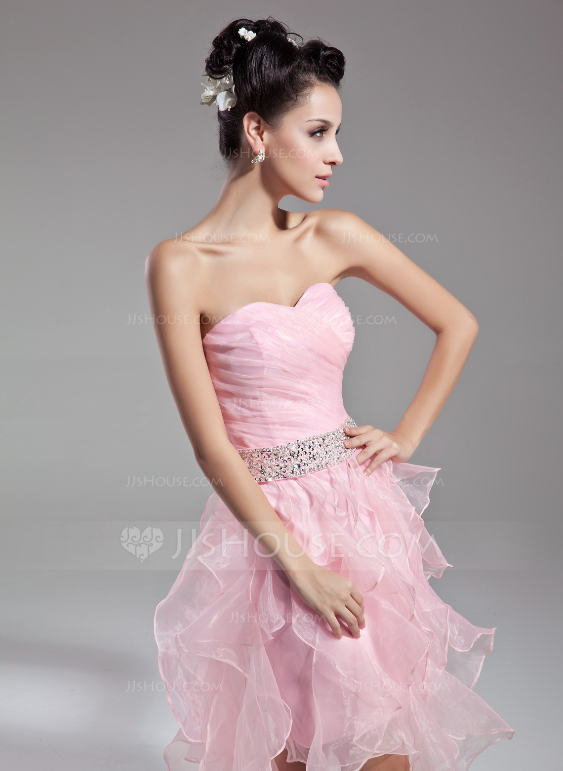 A-Line/Princess Sweetheart Sleeveless Tea Length Cocktail Dresses with Ruched