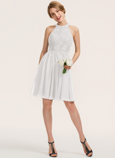 Halter Chiffon Midi Dress