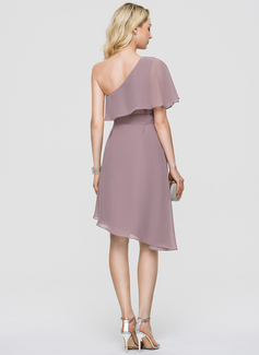 A-Line One-Shoulder Asymmetrical Chiffon Cocktail Dress (016197081 ...