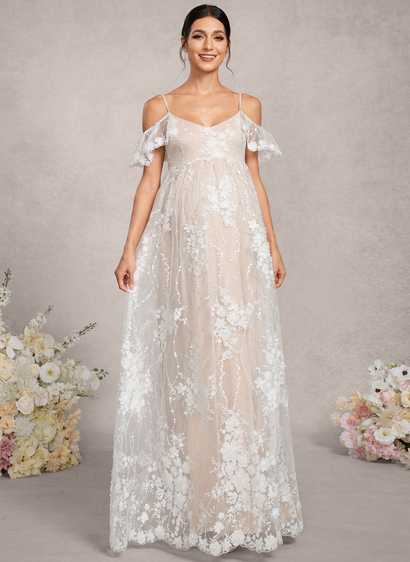 lace maxi night dress Syssa Halter Embellished Lace Maxi Dress In Nude M main image 0
