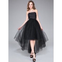 White suspender bandeau princess fluffy skirt homecoming dress R2540