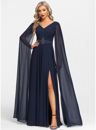 Emerson Doble Cuentas Tirante Gasa Vestido Con Escote En V Narciso Tallas Grandes