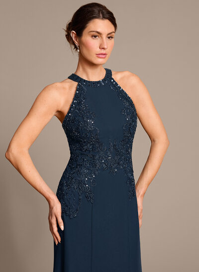 slim fit dress slacks Trumpet/Mermaid Halter Neck Sleeveless Floor-Length Mother of the Brid –  mollyevers.com