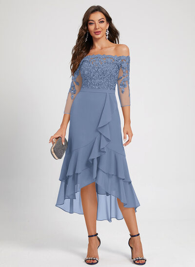 Sleeveless Cocktail Dress with Three Quarter Sleeve Jacket  5540