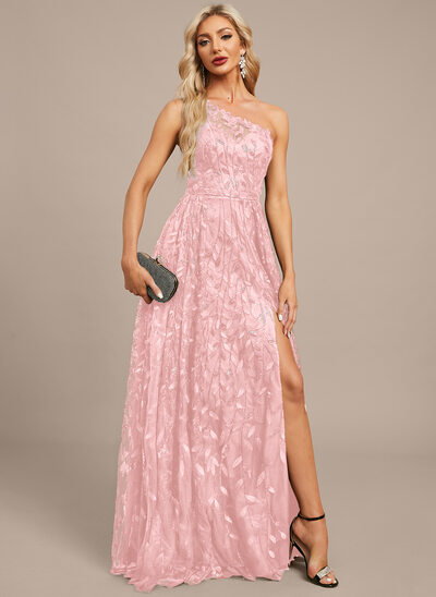 One Shoulder Sequin Maxi Dress