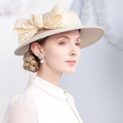 Kvinner Bred rand Sløyfe Polypropylen Kentucky Derby Kirkehatter