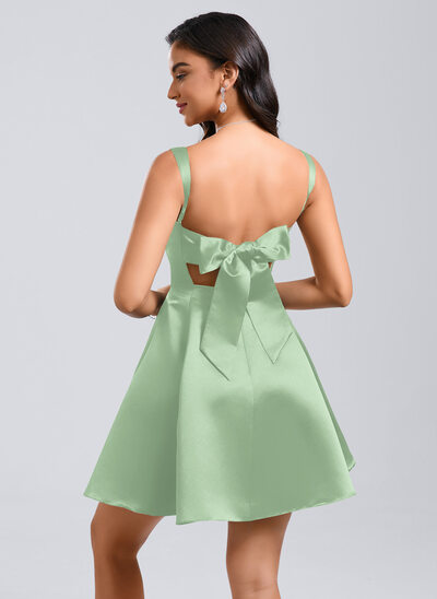 sachin and babi light blue dress Short Puffy Sleeves Lace Appliquess Corset Dress main image 1
