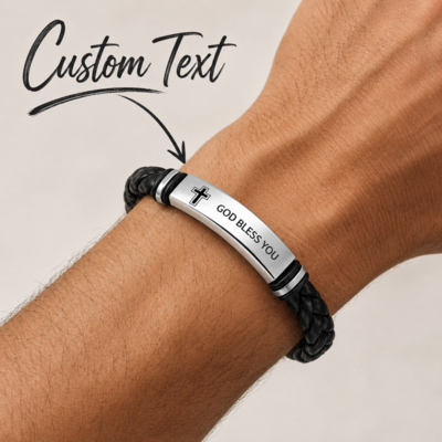 1 PC Individualisiert Benutzerdefinierte Herrenarmbänder Trauzeugen Geschenke Attraktiv Leder