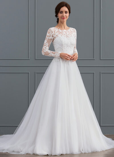 Vestido corte princesa de encaje