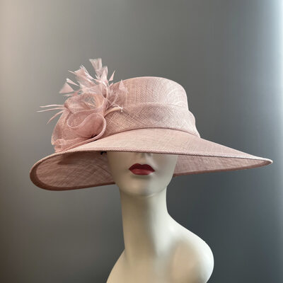 Women's Wide Brim Flower Sinamay Wedding Kentucky Derby Church Hats 