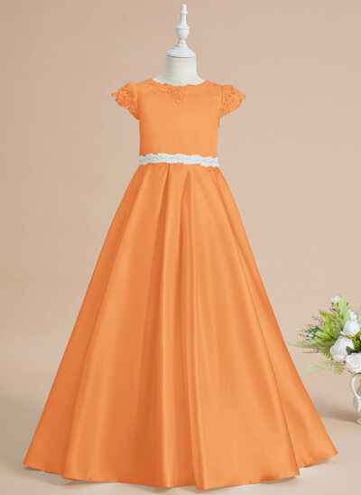 open lace back dress Burnt Orange Floral Flower Girl Dress or any Special Occasion – Lisa Ann's  Creations main image 1