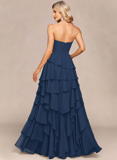 navy blue sequin long dress Ever-Pretty Elegant V-Neck Long Lantern Sleeves Chiffon Evening Dress with Sequin