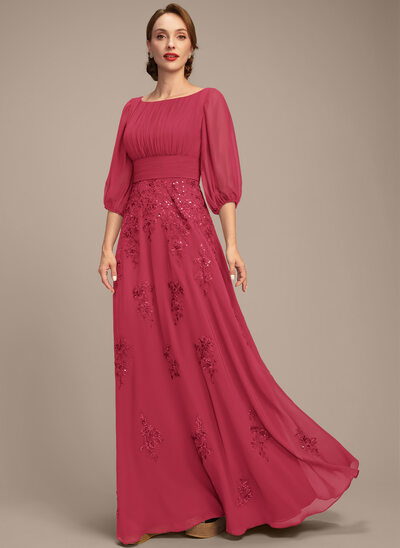 A-line Sequins Lace Dress
