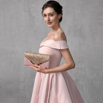 JJ's House Glitter Elegant Evening Party Polyester Clutch Bags 2026 in Black Silver Pink Gold - Pink JJ's House Glitter Elegant Evening Party Polyester Clutch Bags 2026 in Black Silver Pink Gold - Pink