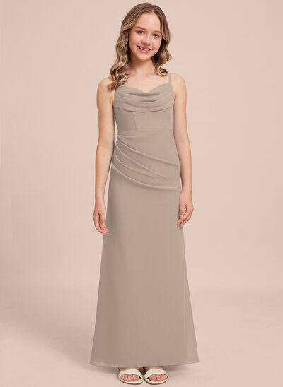 Sheath/Column Cowl Chiffon Dress