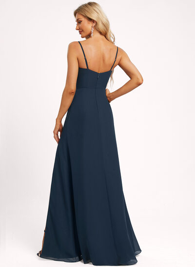 beaded sheath dress Sweetheart Navy Blue Mermaid Bridesmaid Wedding Party Dress – FancyVestido main image 0
