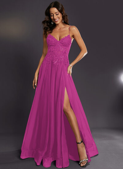 V-Neck Tulle Dress