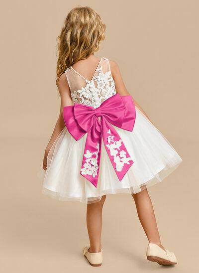 A-line Bow Tulle Dress