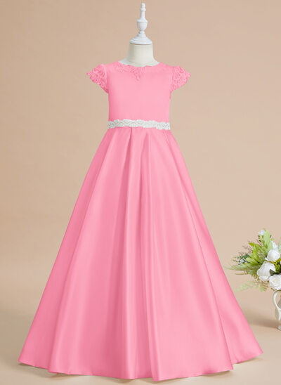 Vestido corte princesa con lazo de encaje