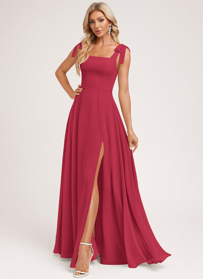 A-line Square Chiffon Dress
