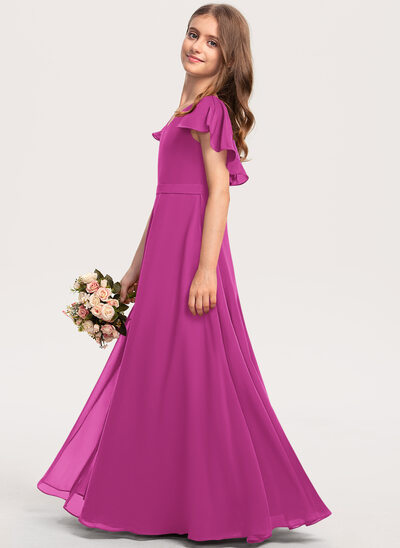 Elegant Lace Top Junior Bridesmaid Dresses Regency main image 1